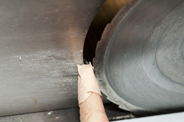 Vorsicht Brotschneidemaschine