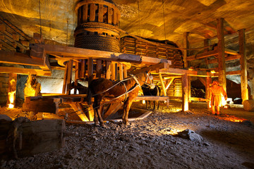 Wieliczka salt mine near Krakow in Poland.