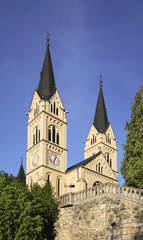 Fototapeta na wymiar Church of St. Virgin Mary of Lourdes in Brestanica. Krsko