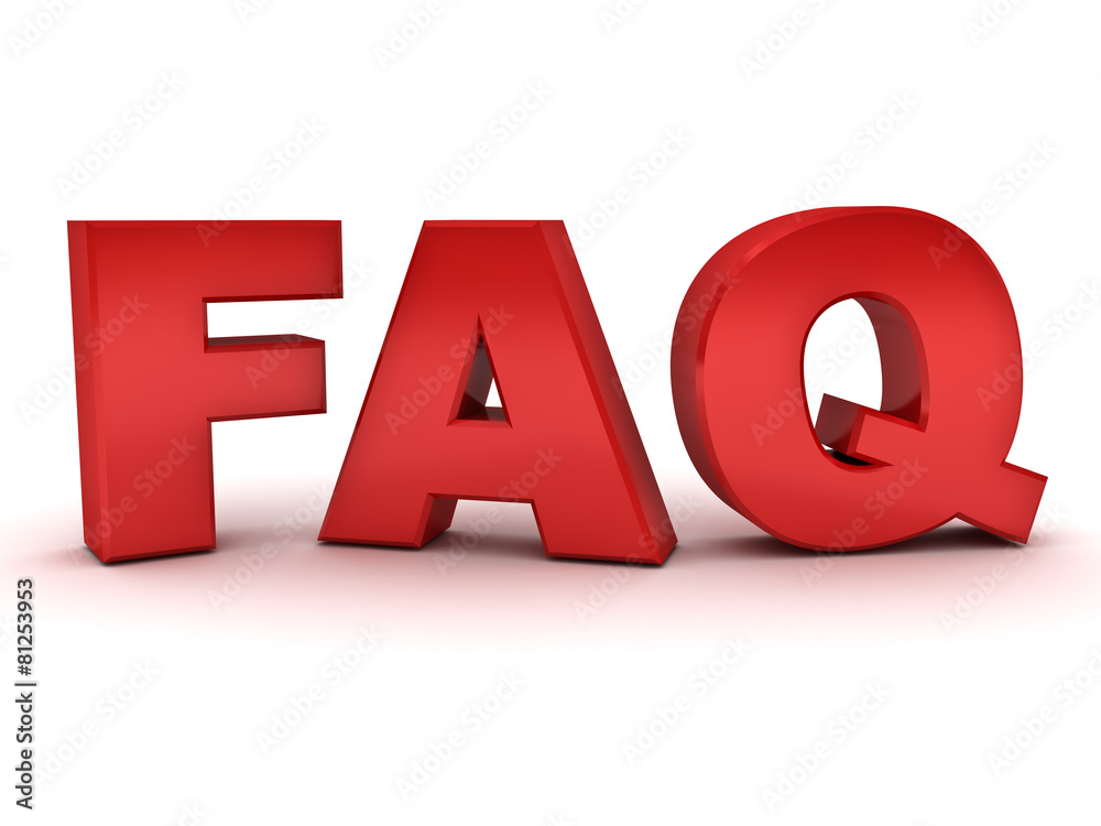 Poster 3d faq word or frequently ask question isolated over white
