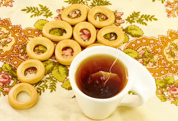 Bagels with poppy seeds and dried