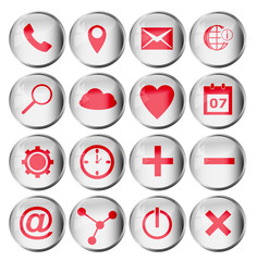 Button, icons set