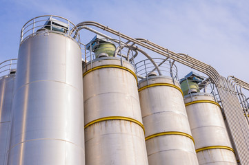 Chemical plant, containers