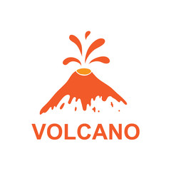 eruption of a volcano, vector logo © Vasily Merkushev