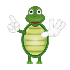 Funny turtle comic cartoon illustration