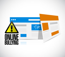 online bullying web browser warning concept