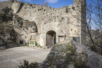 city wall main entrance of Sortelha village, Sabugal Portugal