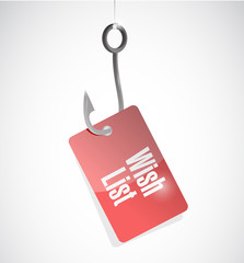 wish list hook sign concept illustration