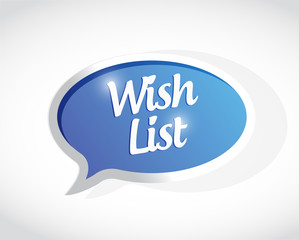 wish list message sign concept illustration
