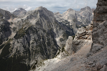Fototapeta na wymiar Vrata Valley in the Julian Alps, Slovenia.