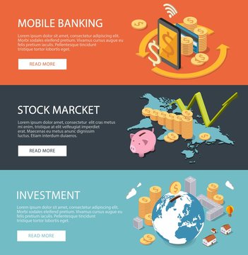 Flat isometric concepts for finance, stock market and business