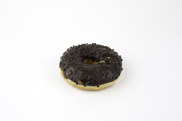 Chocolate Donuts . Isolated on a white background.