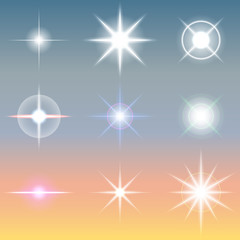 Vector lens flares Set collection 2