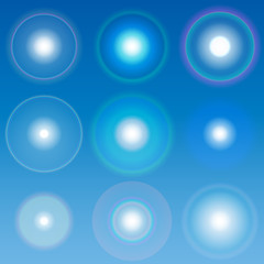 Vector lens flares Set collection 1