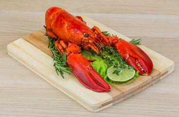 Boiled lobster