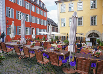 Small outdoor cafe in Heidelberg