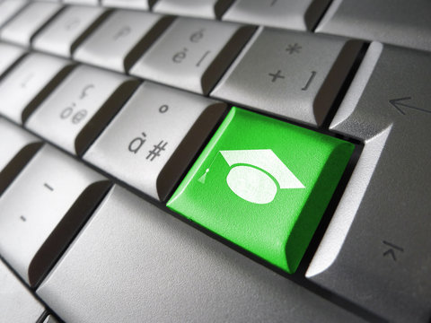 Online Learning Icon Key