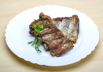 Roasted pork ribs
