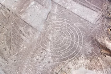 Wandcirkels aluminium Nazca Lines Spiral © jkraft5