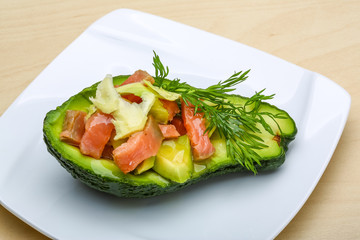 Salmon and avocado salad