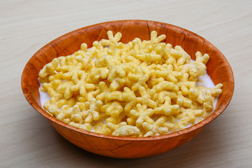 Cereal breakfast with milk