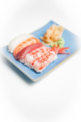 Sushi plate with nigiri