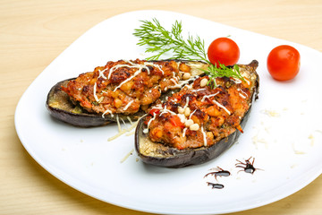 Eggplant stuffed minced meat