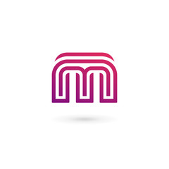 Letter M logo icon design template elements