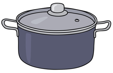 Hand drawing of a blue pot