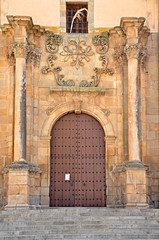 Castuera, Badajoz, iglesia de la Magdalena, cruz de Alcántara