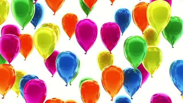 Colorful balloons 3d animations