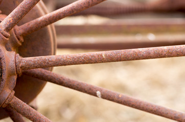 Rustic wheel Spokes landscape