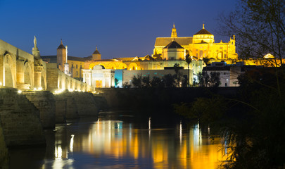 Fototapeta premium Old roman bridge and Mosque-cathedral of Cordoba