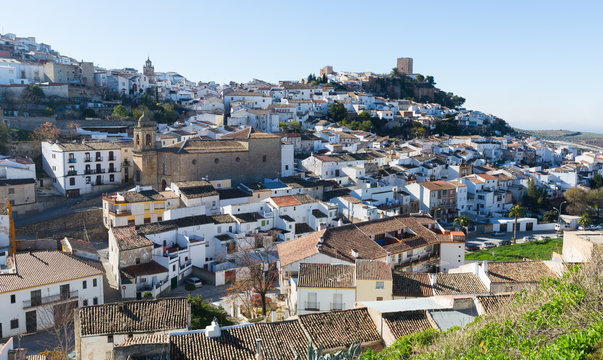 General view of  old andalusian town. Martos, Spain