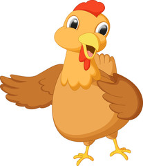 cute hen cartoon