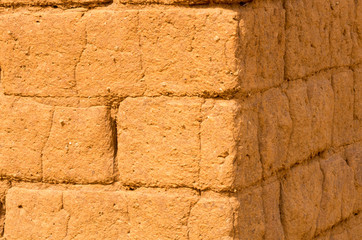 Mud brick wall detail