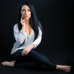Fototapeta premium Attractive Brunette Woman