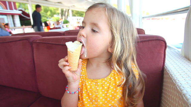 Girl eating ice cream