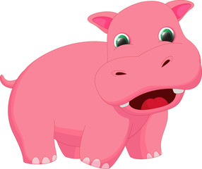 cute hippo cartoon