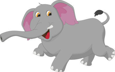 Obraz na płótnie Canvas happy elephant cartoon
