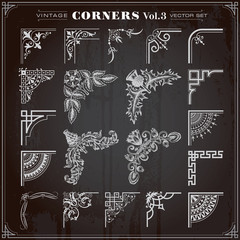 Vintage Design Elements Corners And Borders Set 3