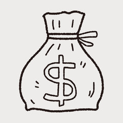 doodle money bag