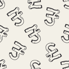 doodle GBP seamless pattern background