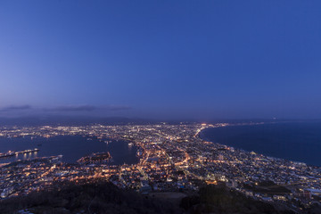 Blue hour in Hakodate city
