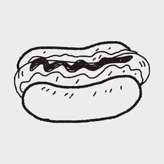 hot dog doodle