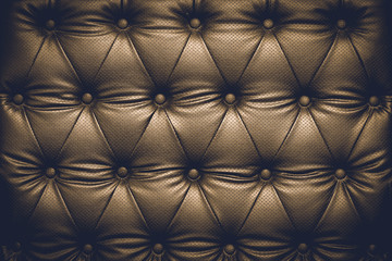 Black leather texture background with buttoned pattern