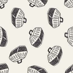 doodle pet carrier seamless pattern background