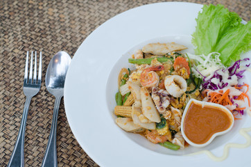 Fried Seafood Sukiyaki