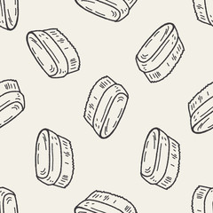 doodle brush seamless pattern background