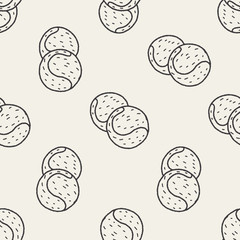 tennis doodle seamless pattern background
